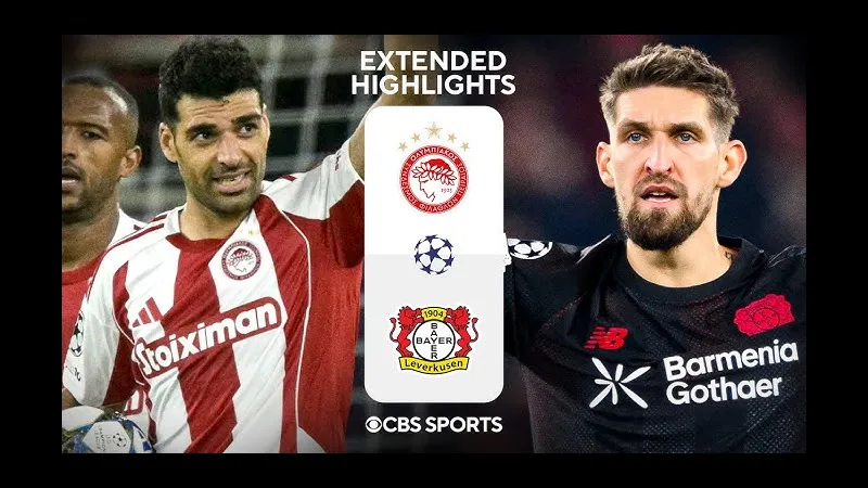 Cầu thủ của Olympiakos và Bayer Leverkusen đấu tranh gay gắt trên sân cỏ Cầu thủ của Olympiakos và Bayer Leverkusen đấu tranh gay gắt trên sân cỏ